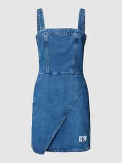 Calvin Klein Jeans Blauwe Katoenen Jurk met Bandjes Blue Dames