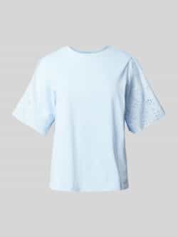 Y.A.S Shirt met korte mouwen YASLEX SS TOP W. EMB SLEEVES S. NOOS (Korte mouw met ajourborduurwerk ronde hals normale pasvorm)