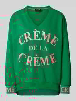 Miss goodlife Sweatshirt met statementprint model 'Creme de la Creme'