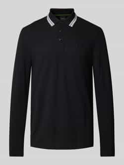 BOSS Green Regular fit poloshirt met labelstitching