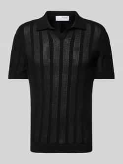 Selected Homme Poloshirt in gebreide look model 'WELLS'