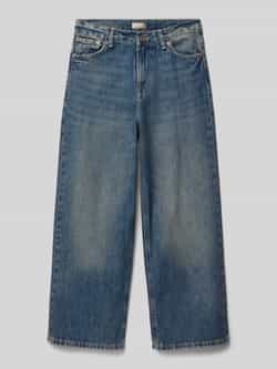 JACK & JONES JUNIOR high waist wide leg jeans medium blue denim