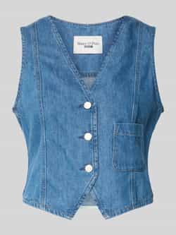 Marc O'Polo DENIM Jeansgilet met V-hals en knoopsluiting