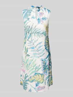 MORE & MORE Knielange jurk van viscose met druppelvormige hals