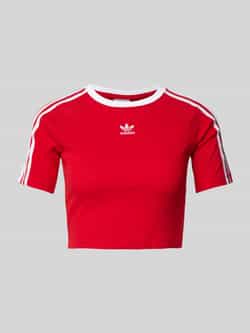Adidas Originals 3-Stripes Baby Tee women T-Shirts & Polo's rood Maat XS Kleding