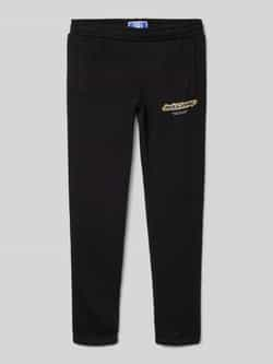 JACK & JONES JUNIOR joggingbroek JPSTKARL JJVESTERBRO NEWTON met logo zwart