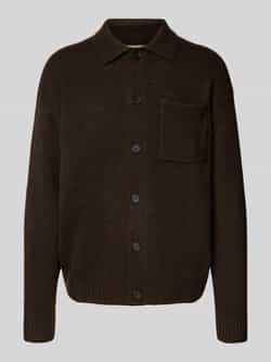 Jack & Jones Premium Gebreid jack met platte kraag en borstzak