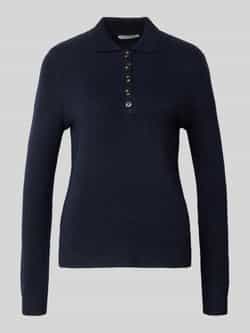Christian Berg Woman Gebreide pullover met polokraag en knoopsluiting