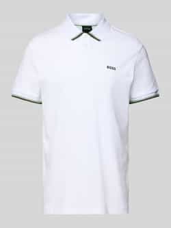 BOSS Green Regular fit poloshirt met labelprint model 'Paddy Lux Heritage'