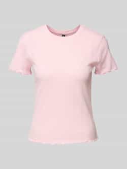 Pieces Regular fit T-shirt van katoenmix model 'FIA'