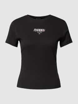 Tommy Jeans Slim fit T-shirt met labelprint