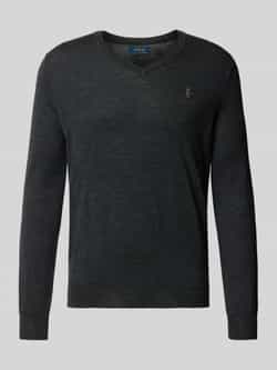 Polo Ralph Lauren Gebreide pullover van merinowol met V-hals