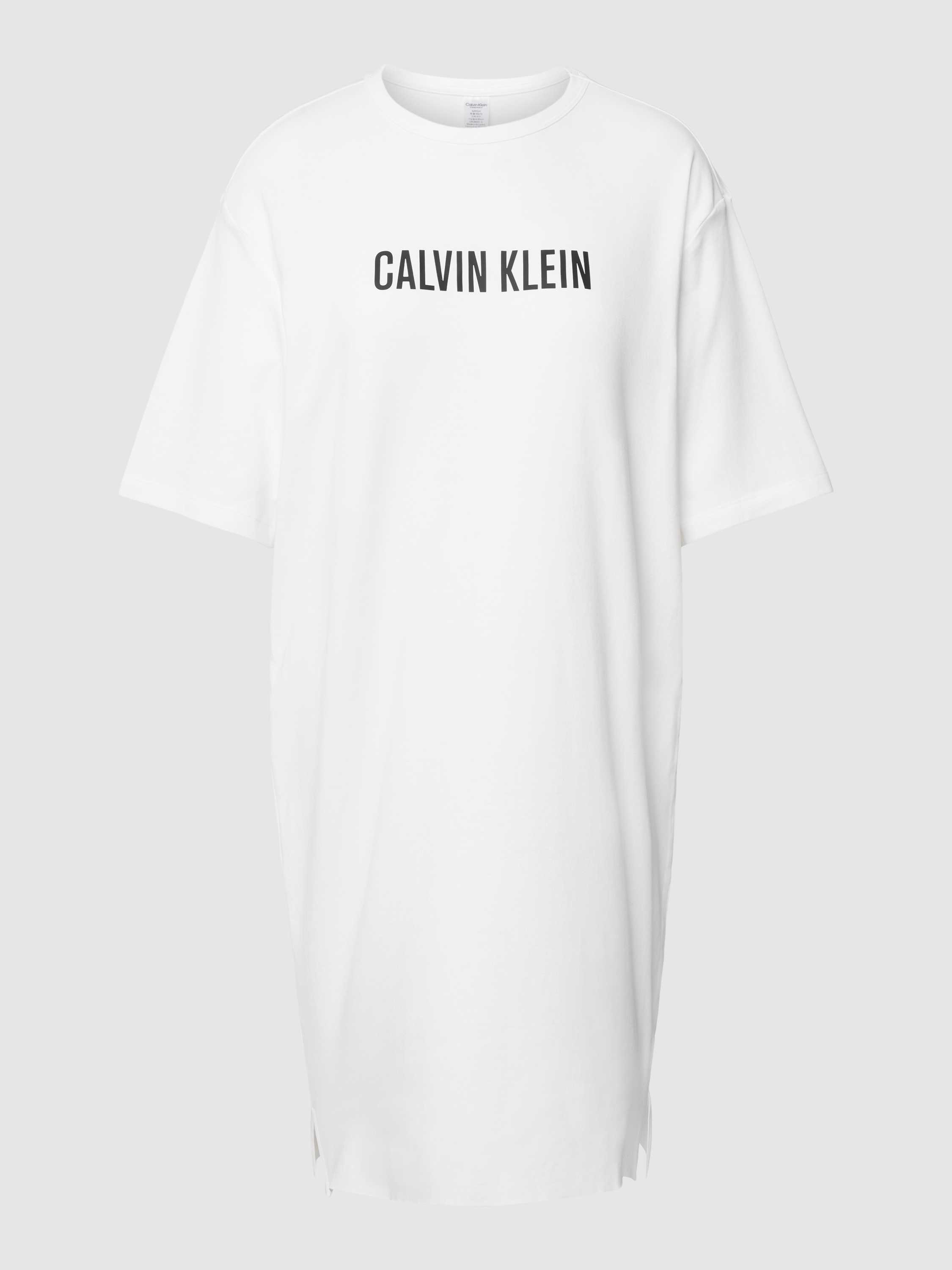Calvin Klein Nachthemd S S NIGHTSHIRT met een logo-opschrift op borsthoogte