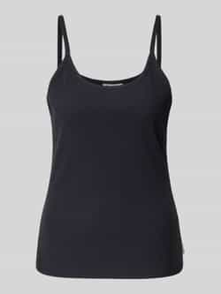 Marc O'Polo DENIM Top met bandjes in riblook met labeldetail