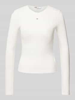 TOMMY JEANS Shirt met lange mouwen met perforatiemotief