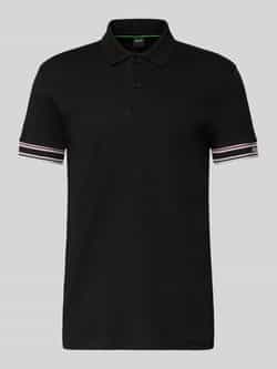 BOSS GREEN Poloshirt Polo Zone met piqué-strepen en een logo op de mouw