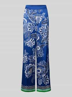 Herzensangelegenheit Wide leg zijden broek met elastische band