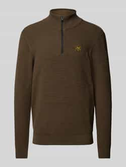 PME Legend Gebreide pullover met labeldetail