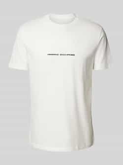 Armani Exchange Beige Korte Mouw T-shirt van Katoen White Heren