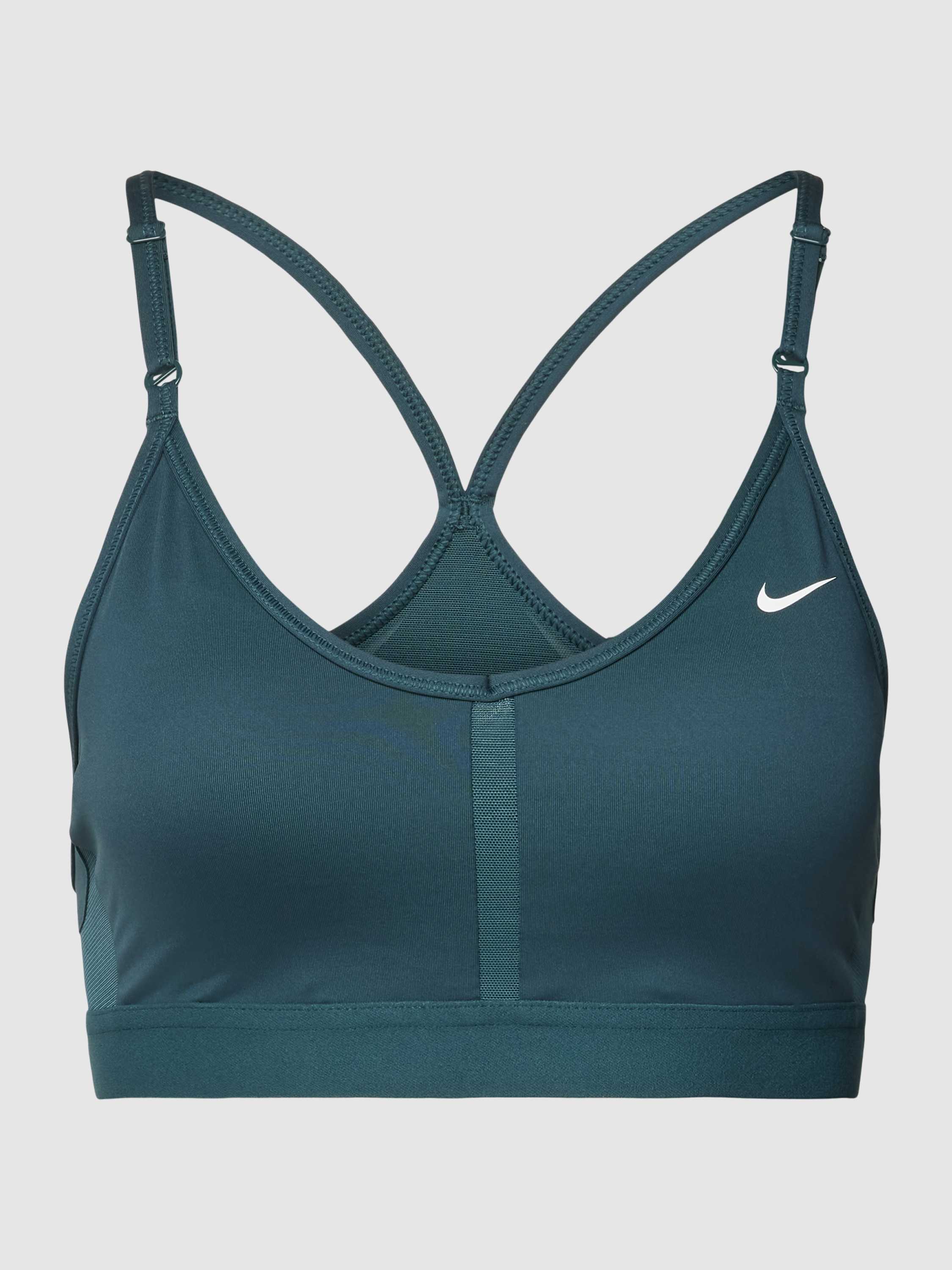 Nike Indy Padded sport-bh met V-hals en lichte ondersteuning Groen