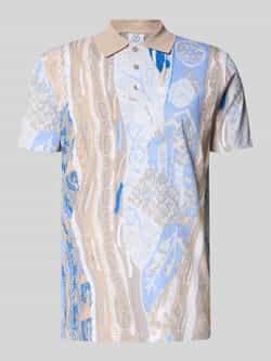 Carlo colucci Regular fit poloshirt met korte knoopsluiting