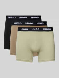 HUGO Boxershort met elastische band met label in een set van 3 stuks