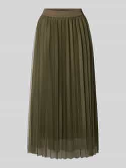MORE & MORE Regular fit midirok in geplooide look