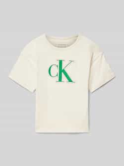 Calvin Klein Jeans Boxy fit T-shirt met labelprint