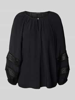Comma Regular fit blouse van viscose met kant