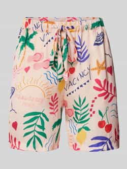 Rich & Royal Regular fit korte broek met plooien