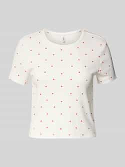 Only Regular fit T-shirt in riblook model 'FENJA LIFE'