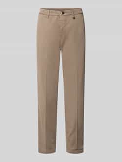 MAC Chino turn up met subtiele glans elegant en sportief tegelijk