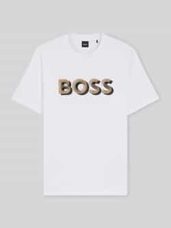 Boss Regular fit T-shirt van gemerceriseerd katoen model 'THOMPSON 656'