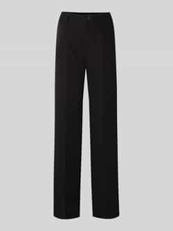 QS Wide leg stoffen broek met persplooien