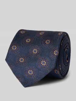 Monti Zijden stropdas met all-over print (7 cm)