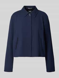 Boss Regular fit korte blazer van pure viscose