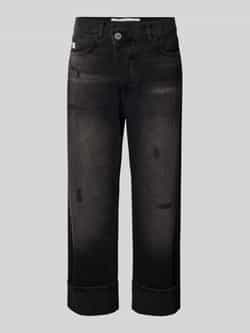 Goldgarn Straight fit jeans met asymmetrische band model 'CROSSFIT'