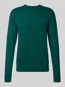 Tommy Hilfiger Regular fit gebreide pullover van een mix van katoen en kasjmier