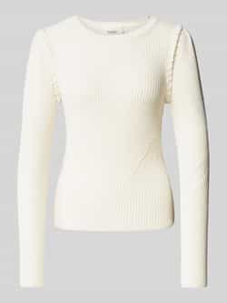 Bash Gebreide pullover met geribde ronde hals