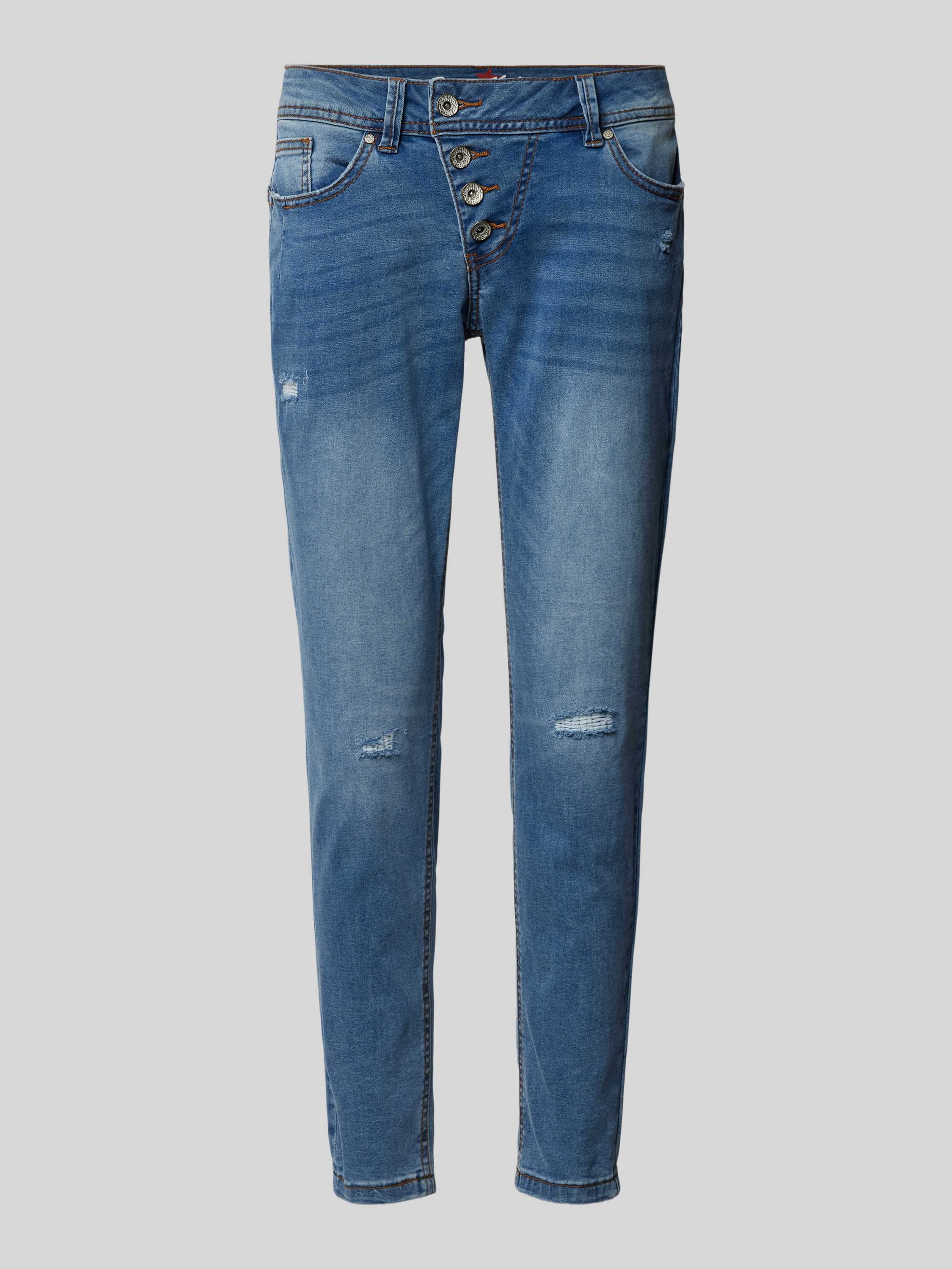Buena Vista Slim fit jeans met kortere pijp