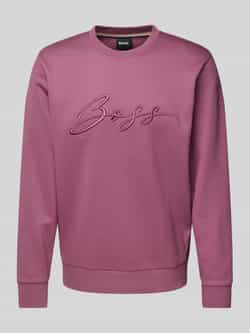 Boss Sweatshirt met labelstitching model 'Soleri'