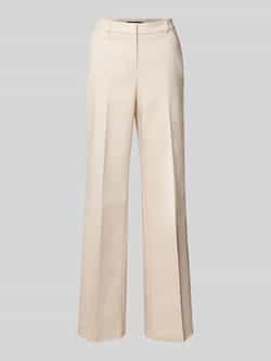 Comma Straight leg stoffen broek met persplooien