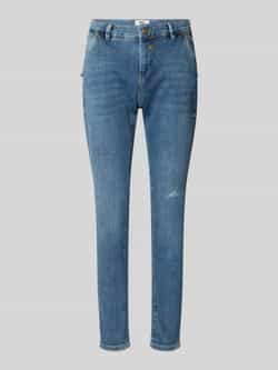 MAC Slim fit jeans met knoop- en ritssluiting model 'Montana'