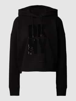 DKNY PERFORMANCE Hoodie met pailletten model 'STACKED SEQUIN LOGO'