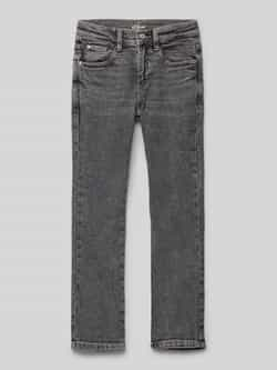 S.Oliver high waist wide leg jeans grey denim Grijs Meisjes Stretchdenim 140