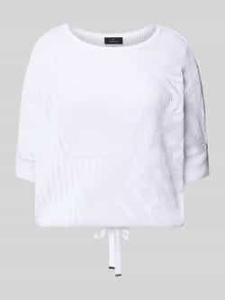 Monari Gebreid shirt met ajourpatroon