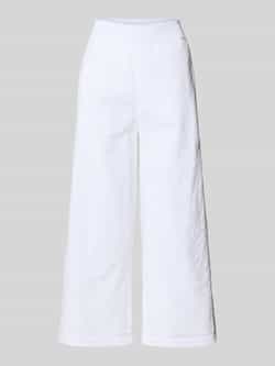 Marc Cain Wide leg stoffen broek met broderie anglaise