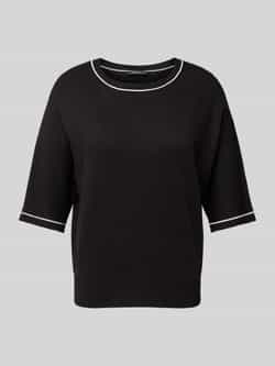 Opus Gebreid shirt met ronde hals model 'Prepi'