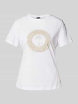 Joop! T-shirt met strass-steentjes model 'Tolu'