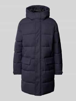 SAVE THE DUCK Gewatteerde lange jas met labeldetail model 'COSMO'